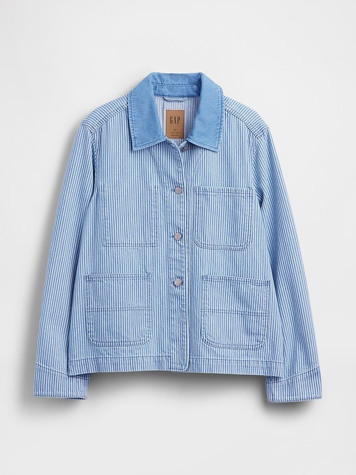 Image number 6 showing, Denim Stripe Chore Jacket
