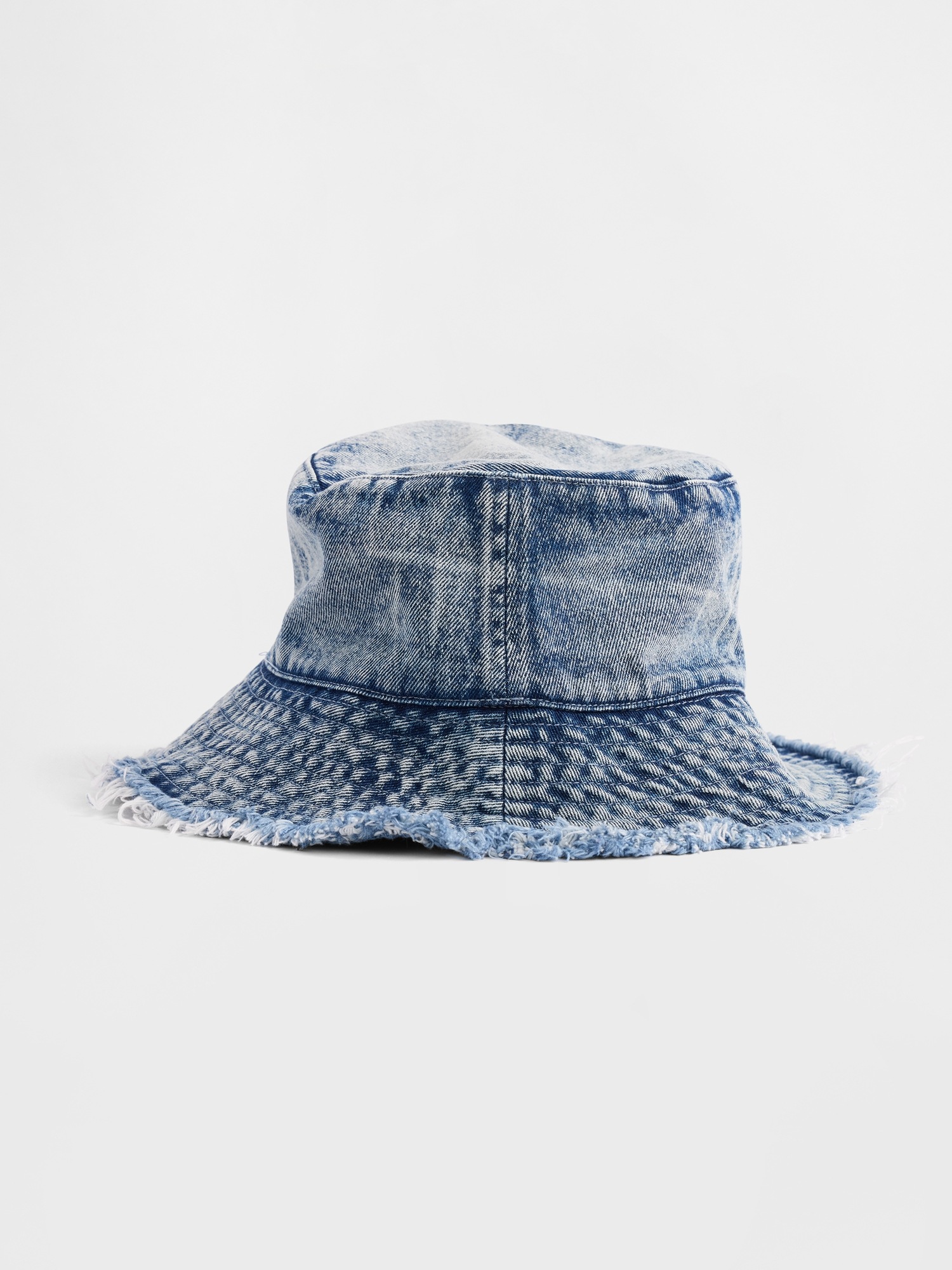 Детская джинсовая панама Gap Bucket Hat, цвет: Потёртый средний синий — фото 3