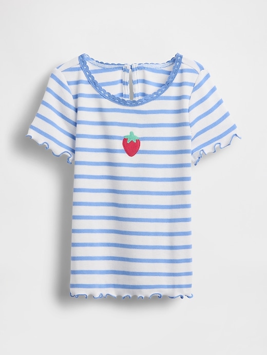 Image number 1 showing, Baby & Toddler Embroidered Rib T-Shirt