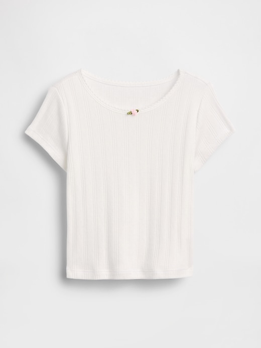 Image number 1 showing, Baby & Toddler Pointelle Rib T-Shirt