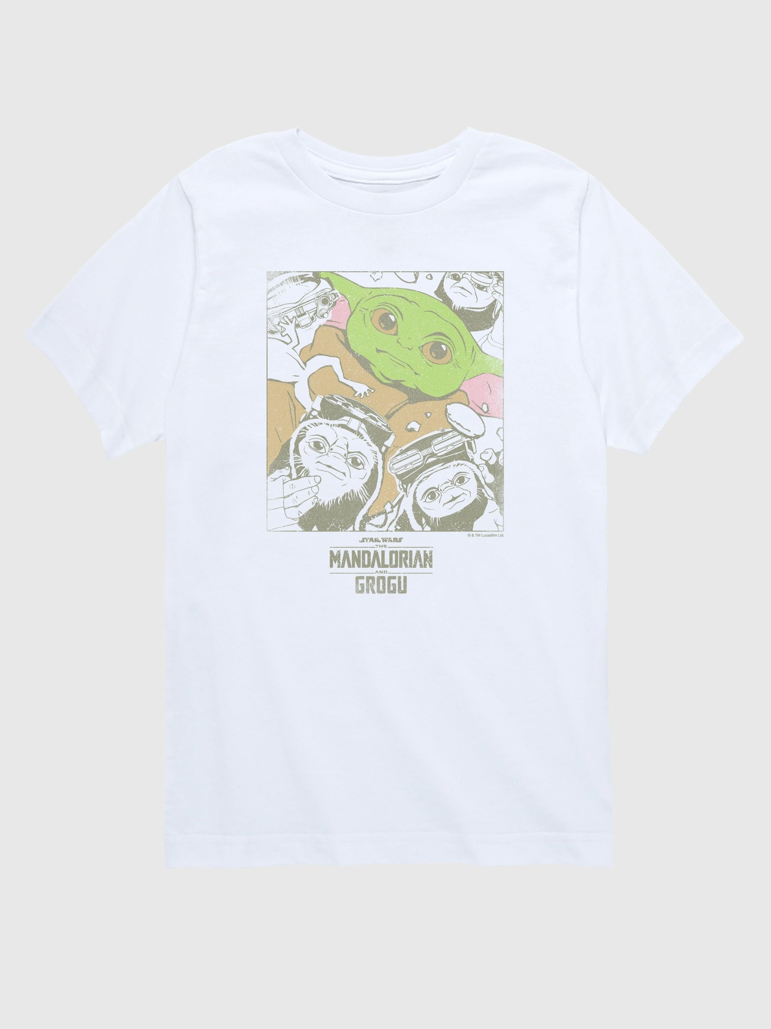 Детская футболка Gap Star Wars Grogu And Friends с принтом