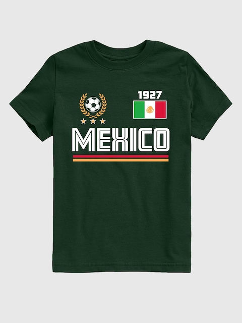 Kids Mexico Soccer Jersey Graphic T-Shirt