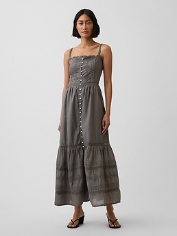 Женские платья Gap Eyelet Tiered Maxi Dress — фото 3