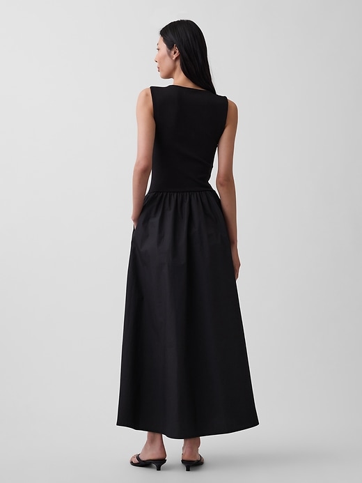 Image number 2 showing, Mixed Media Drop-Waist Maxi Dress