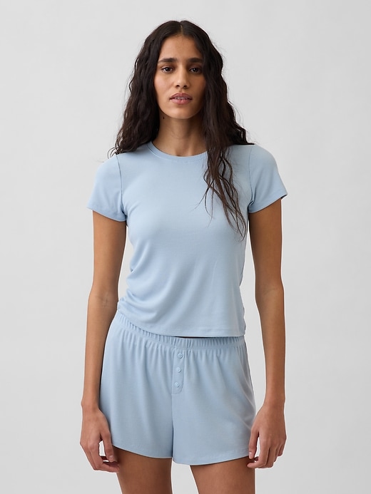Image number 1 showing, Mini Rib PJ T-Shirt