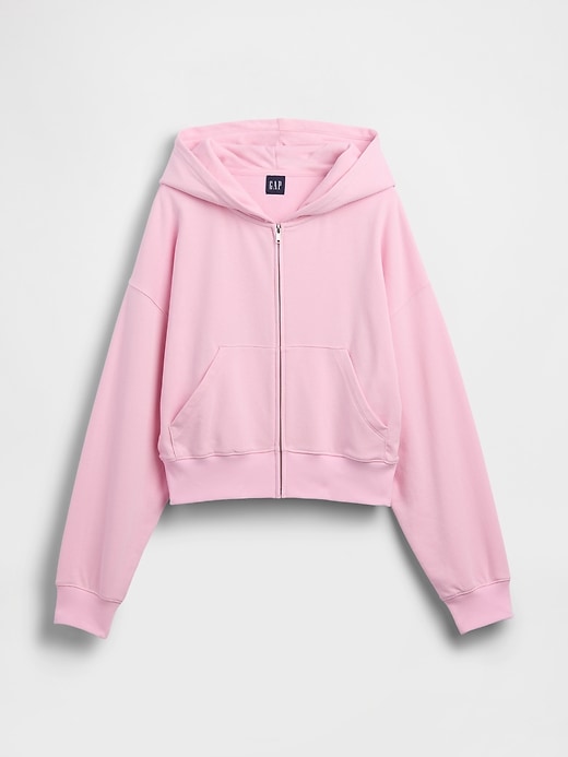 Image number 5 showing, VintageSoft Terry Oversized Wedge Zip Hoodie