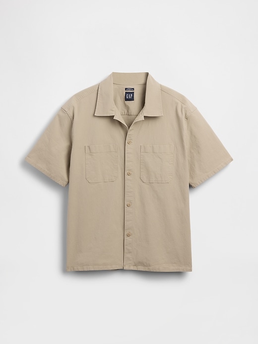 Relaxed Straight-Hem Utility Shirt | Gap