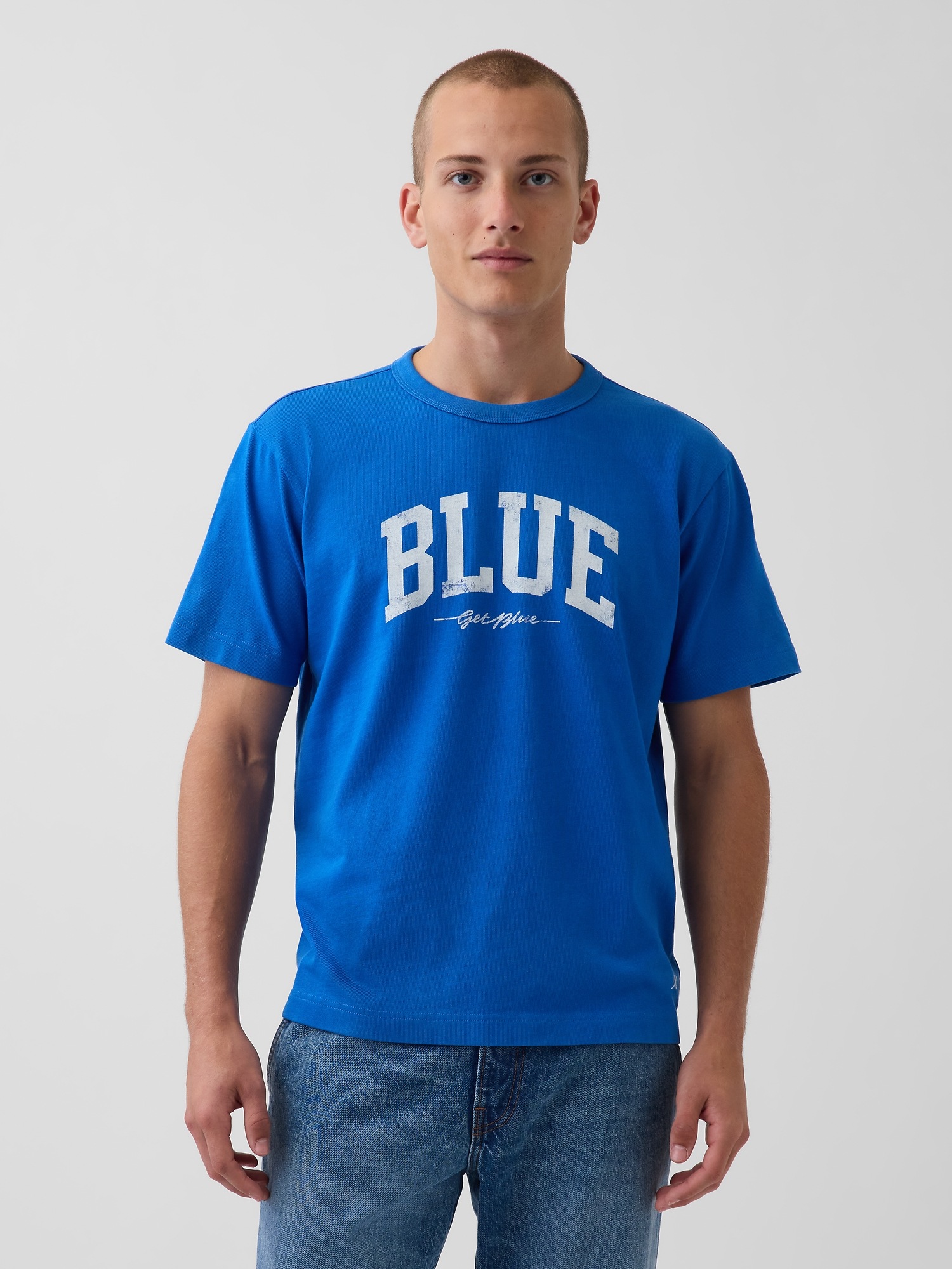 Мужские футболки Gap Get Blue Relaxed Logo T-Shirt