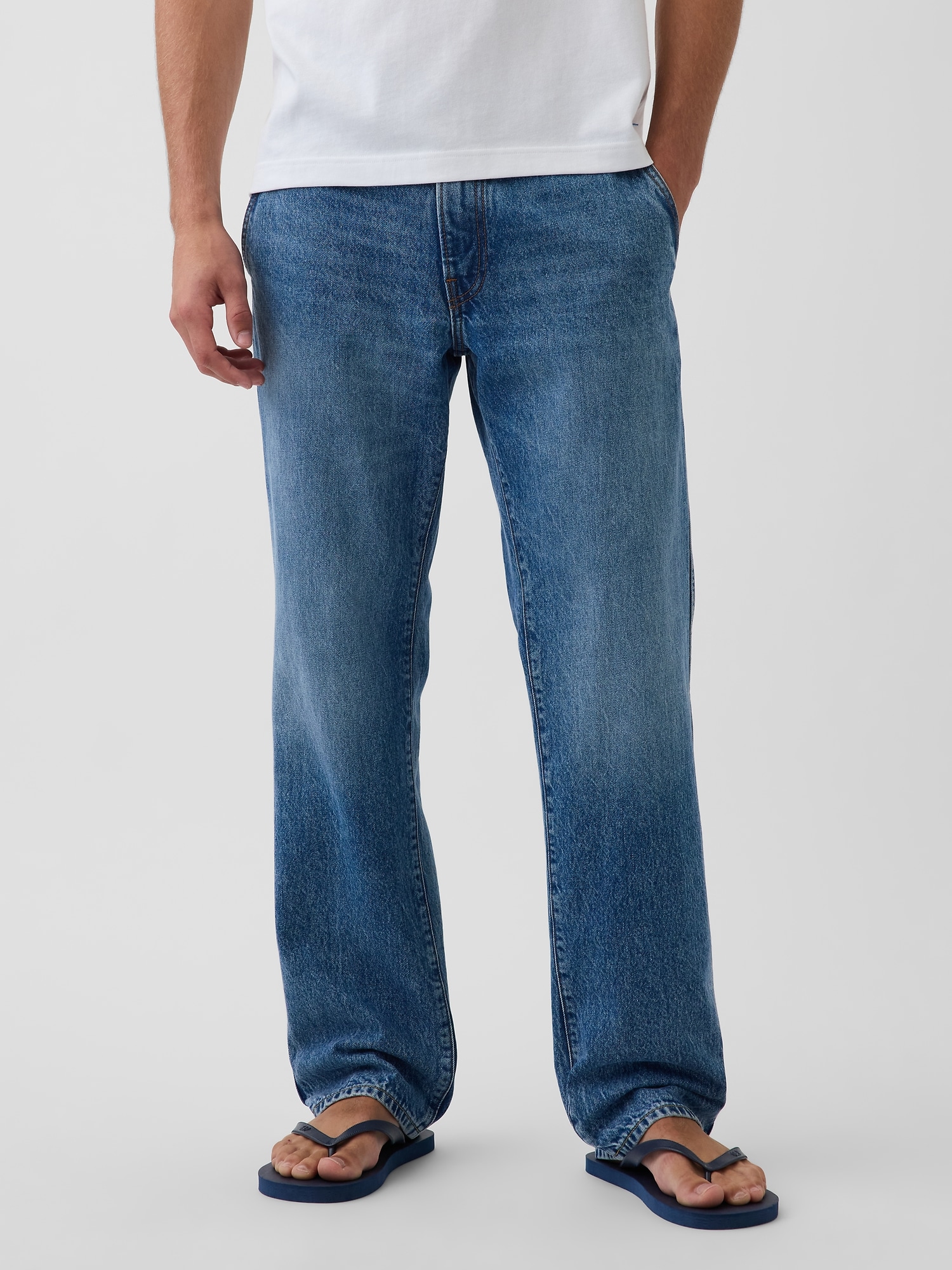 Get Blue Relaxed Straight Trouser Jeans