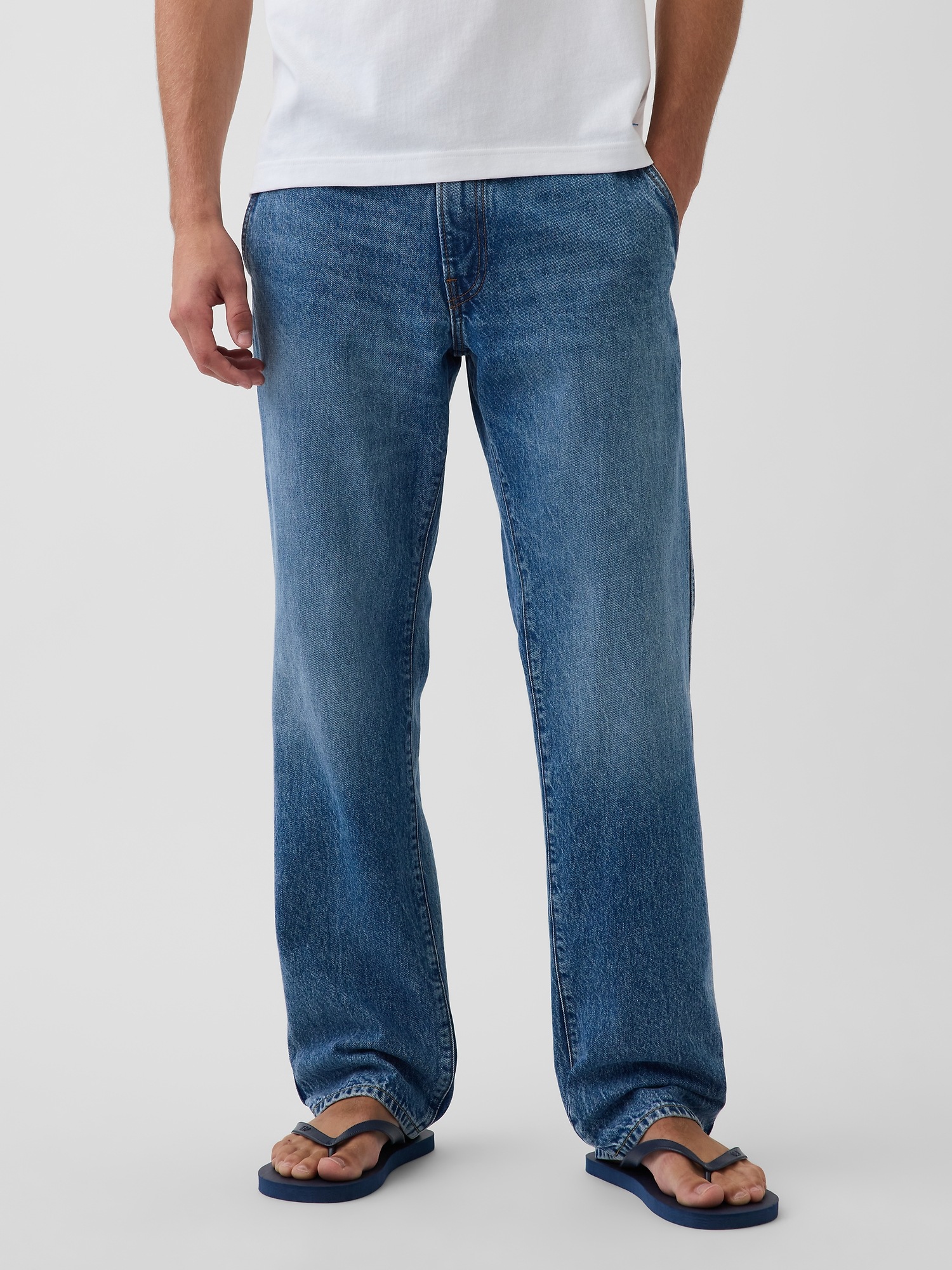 Мужские джинсы Gap Get Blue Relaxed Straight Trouser Jeans — фото 2