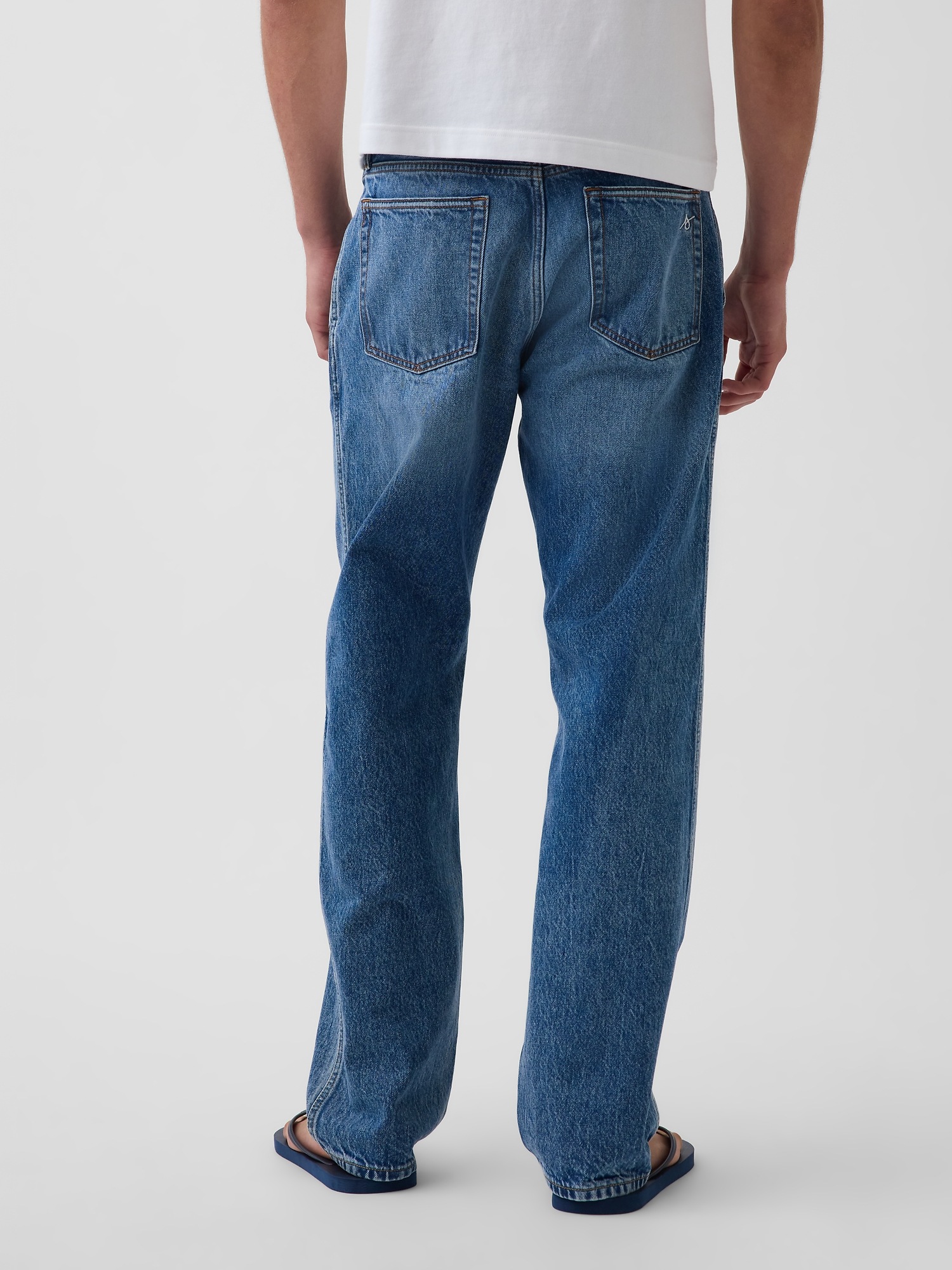Мужские джинсы Gap Get Blue Relaxed Straight Trouser Jeans — фото 4