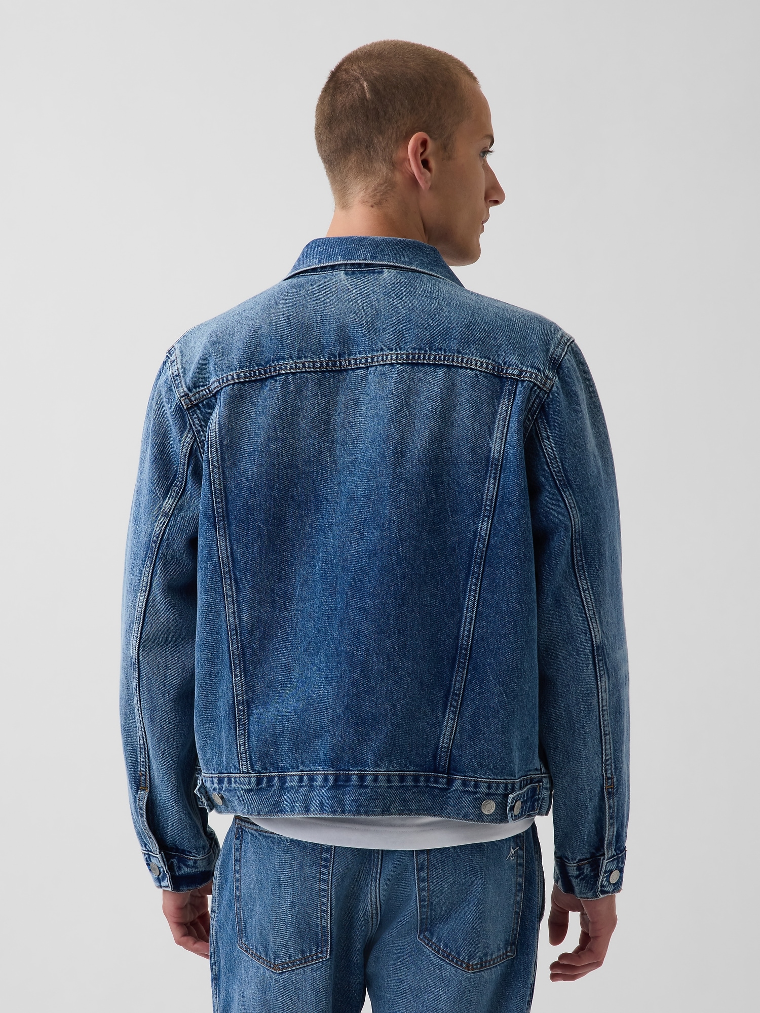 Get Blue Relaxed Icon Denim Jacket