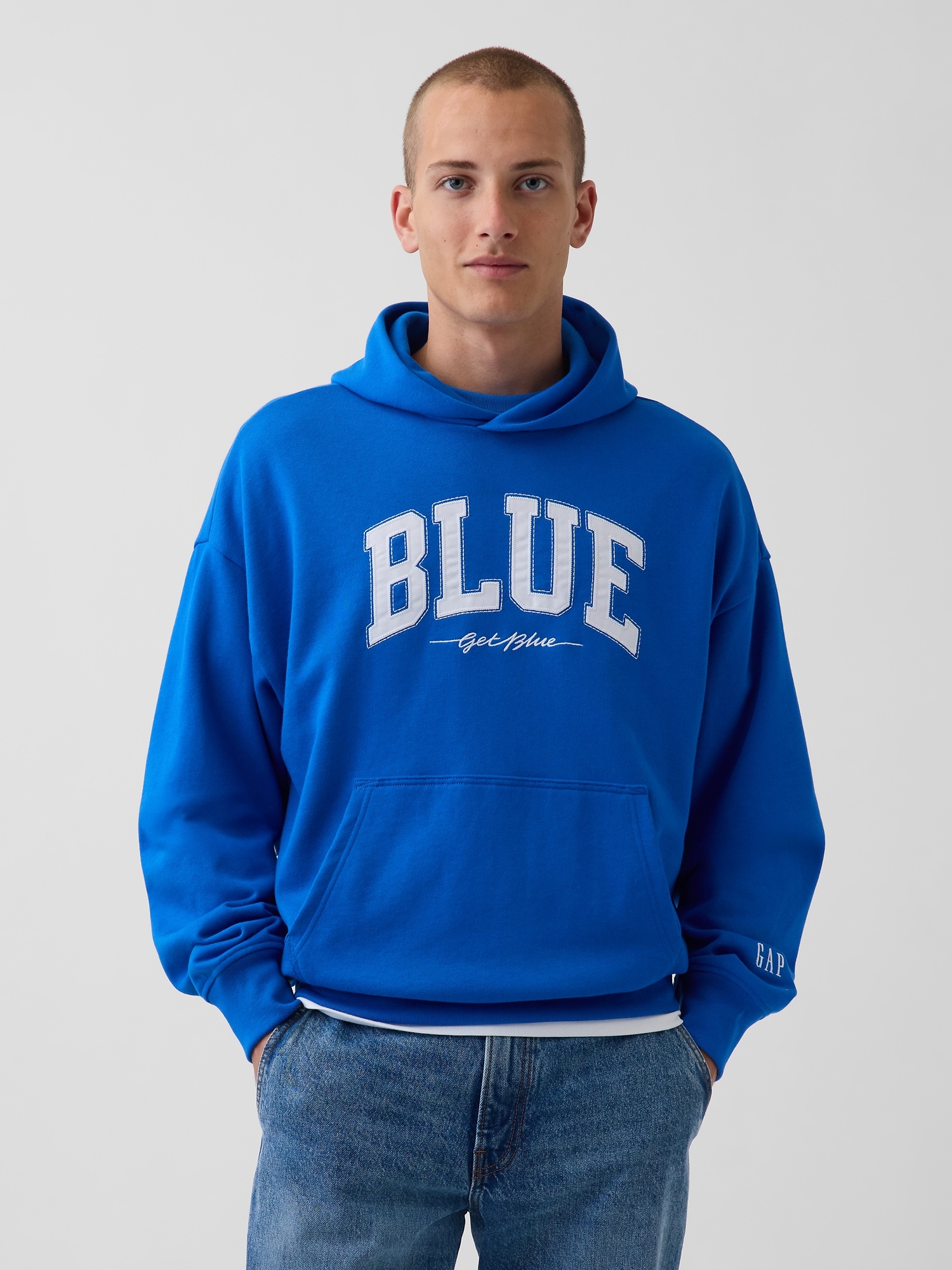 【受注生産】go!go!vanillas 刺繍LOGO HOODIE ブルー L Get Blue Heavyweight French Terry Logo Hoodie | Gap