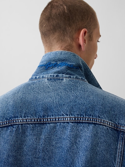 Image number 7 showing, Get Blue Relaxed Icon Denim Jacket