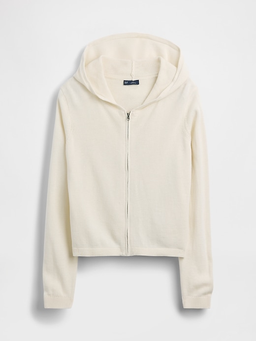 Image number 5 showing, 100% Cotton Relaxed Zip Sweater Hoodie