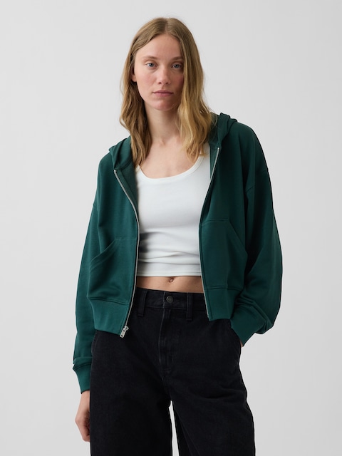 VintageSoft Terry Oversized Wedge Zip Hoodie