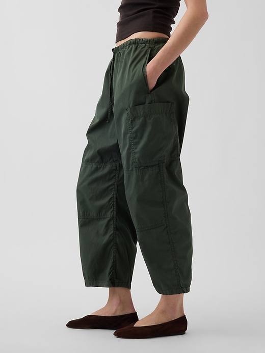 Image number 3 showing, Mid Rise Twill Easy Barrel Utility Pants