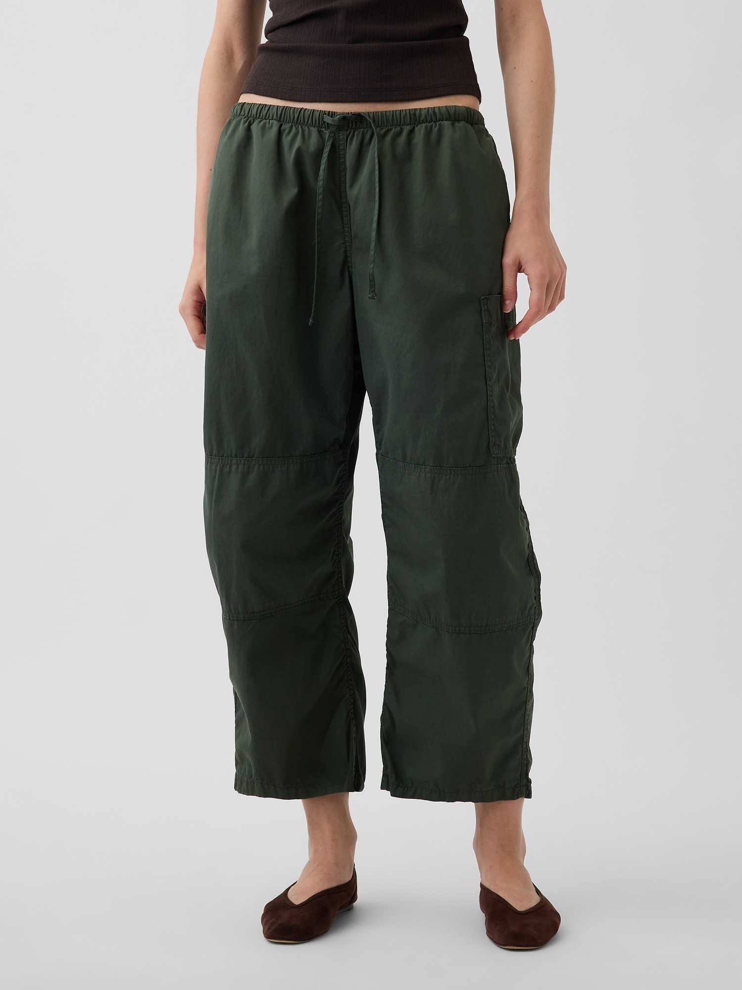Женские брюки Gap Mid Rise Twill Easy Barrel Utility Pants — фото 2