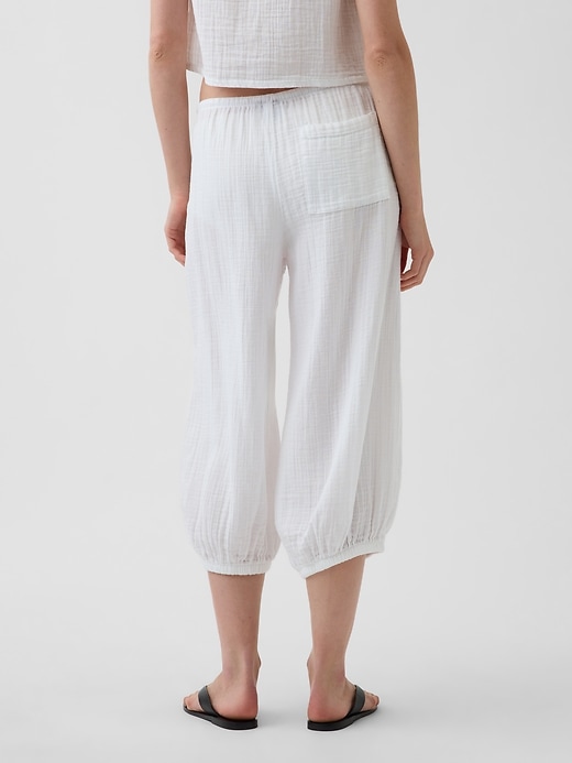 Image number 4 showing, Cotton Gauze Easy Culotte Pants