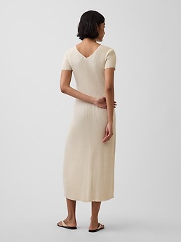 Женские платья Gap Rib Button-Front Maxi Sweater Dress — фото 4