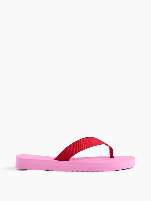 Image number 1 showing, Canvas Platform Flip Flops