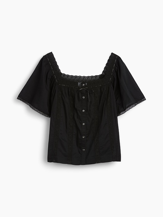 Image number 5 showing, Lace-Trim Square-Neck Swing Top