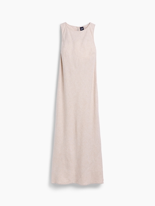 Image number 5 showing, Linen-Blend Maxi Shift Dress