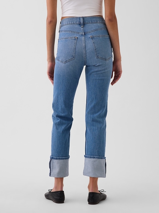 Image number 4 showing, High Rise Cuffed '90s Slim Straight Jeans