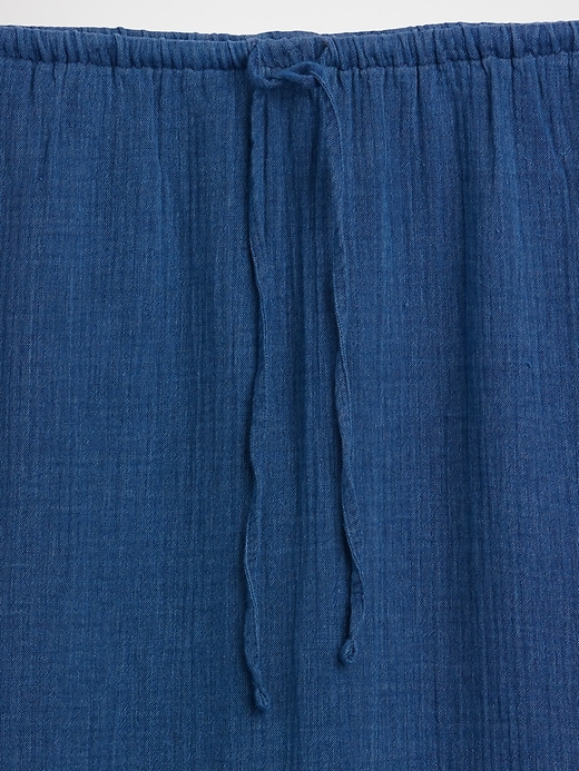 Image number 4 showing, Cotton Gauze Denim Tiered Easy Maxi Skirt