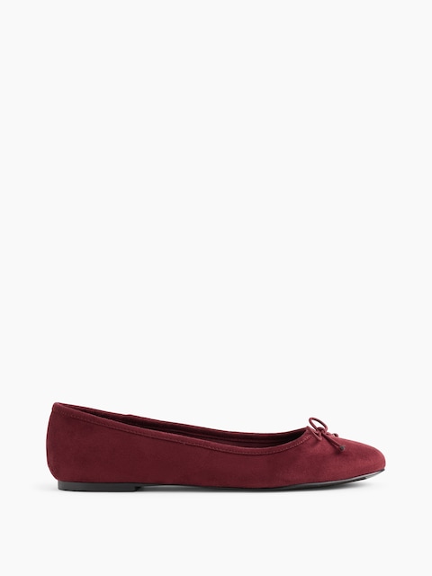 Vegan Suede Ballet Flats