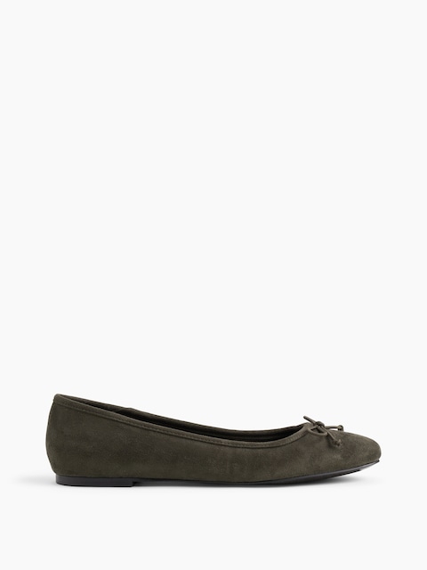 Vegan Suede Ballet Flats