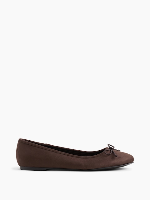 Vegan Suede Ballet Flats