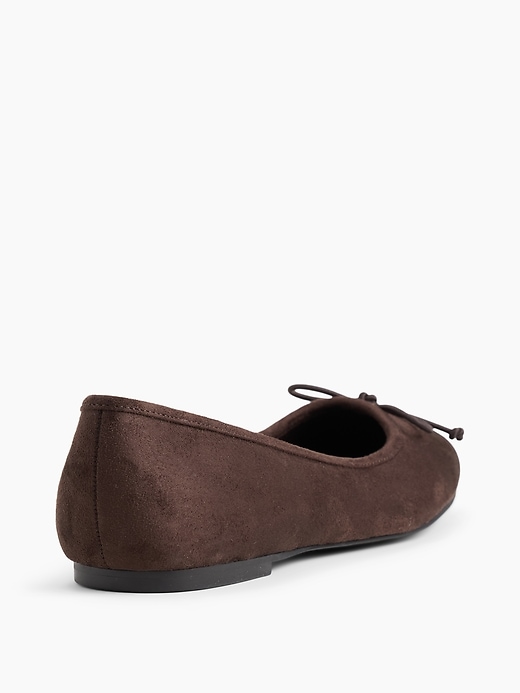 Image number 3 showing, Vegan Suede Ballet Flats