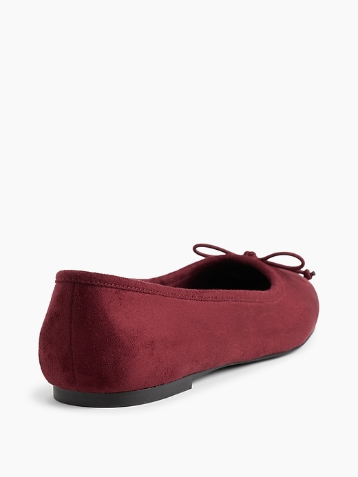 Image number 3 showing, Vegan Suede Ballet Flats