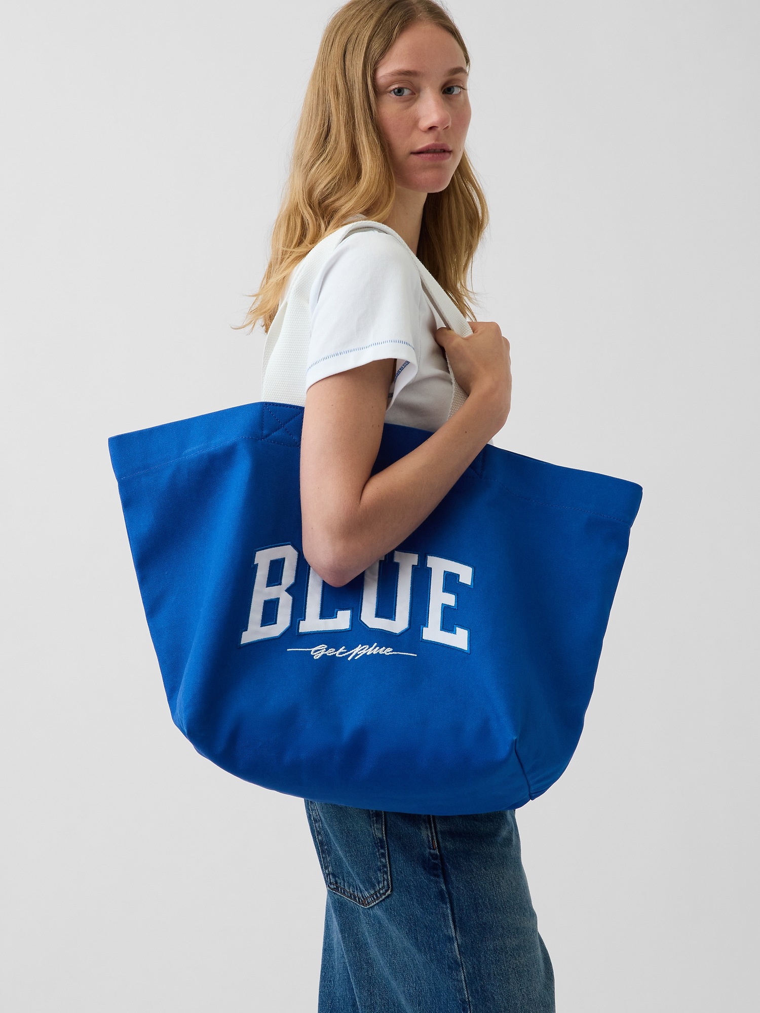 Женская сумка-шопер Gap Get Blue Canvas — фото 2