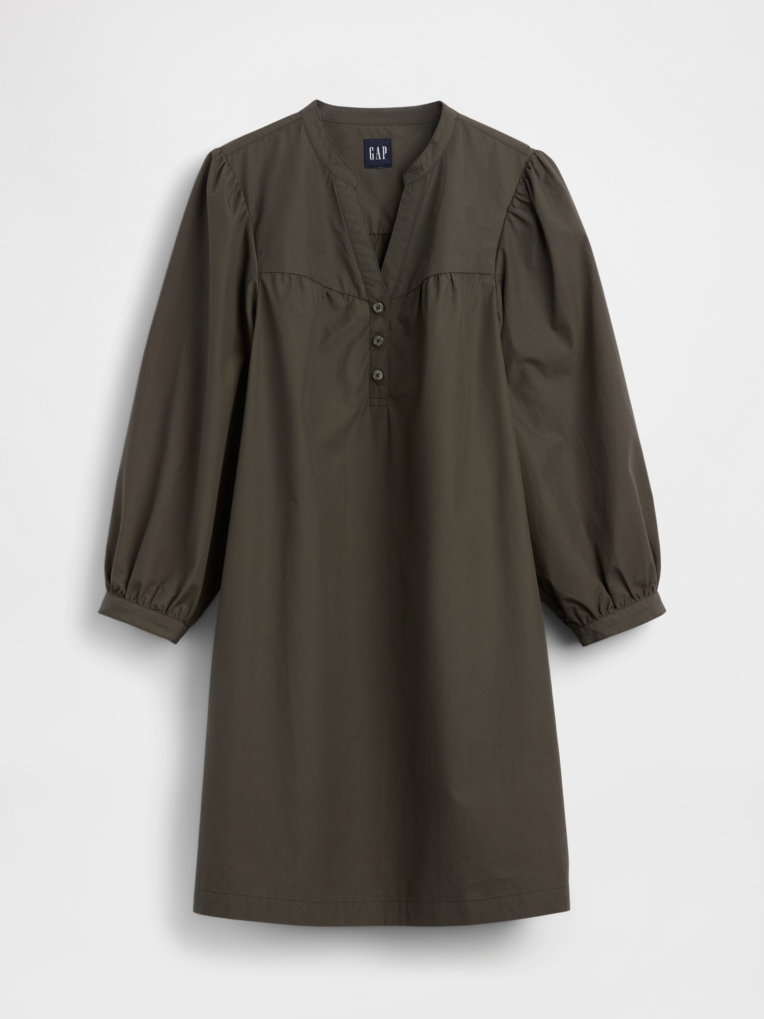 Женские платья Gap Poplin Henley Mini Dress — фото 5