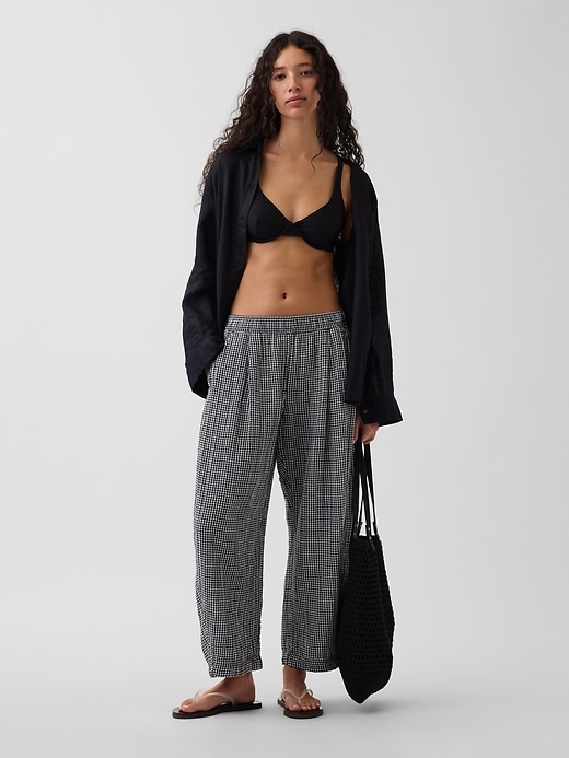 Image number 6 showing, Cotton Gauze Easy Barrel Pants