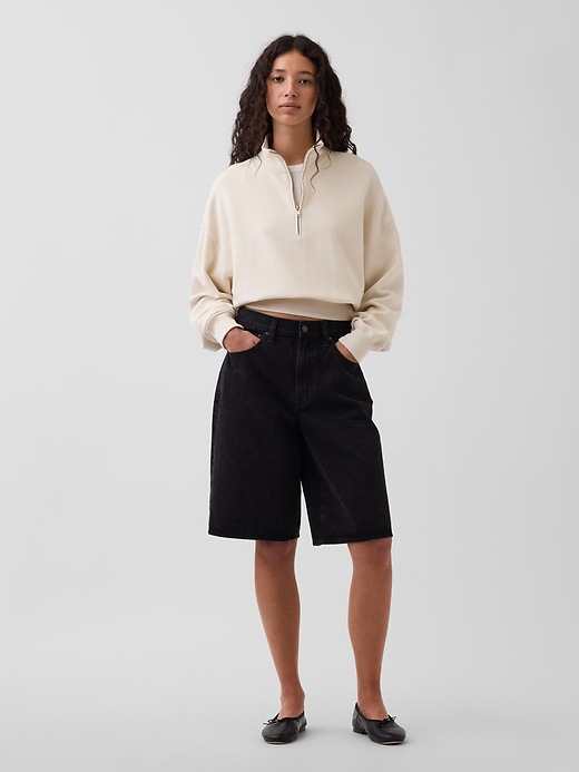 Image number 2 showing, Oversized Wedge Half-Zip Pullover