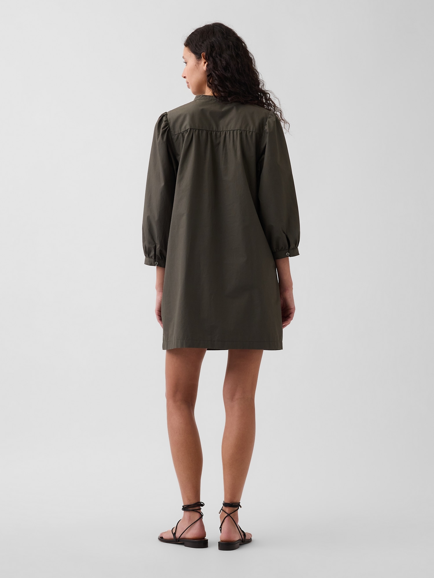 Женские платья Gap Poplin Henley Mini Dress — фото 2