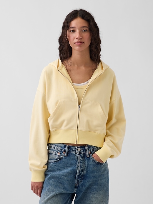 Image number 1 showing, VintageSoft Terry Oversized Wedge Zip Hoodie