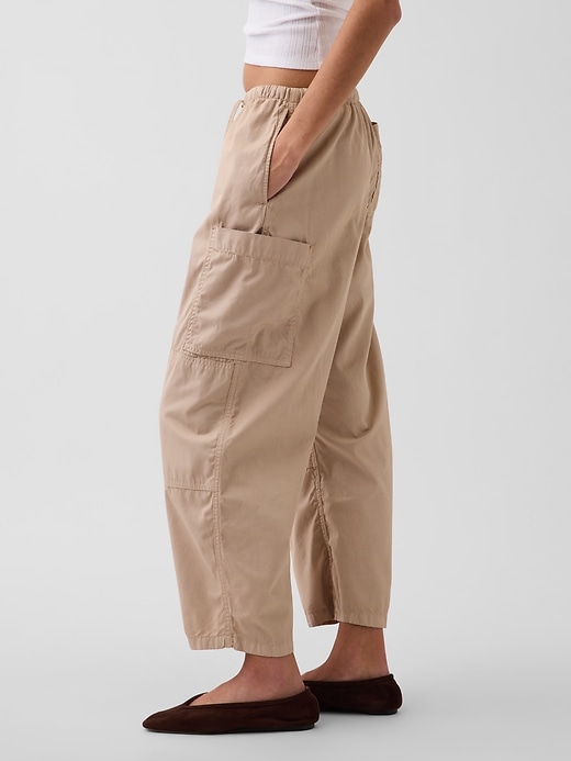 Image number 3 showing, Mid Rise Twill Easy Barrel Utility Pants
