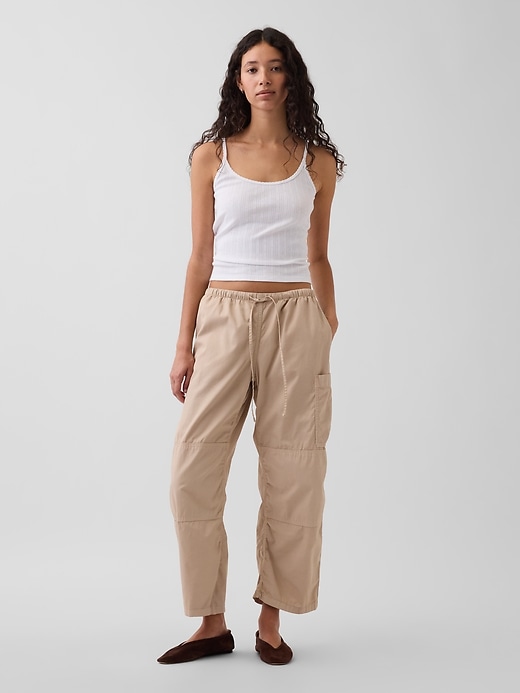 Image number 1 showing, Mid Rise Twill Easy Barrel Utility Pants