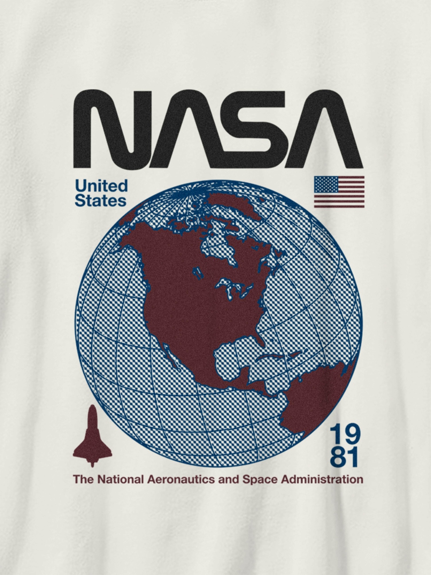 Детская футболка Gap с принтом NASA Retro Globe — фото 3