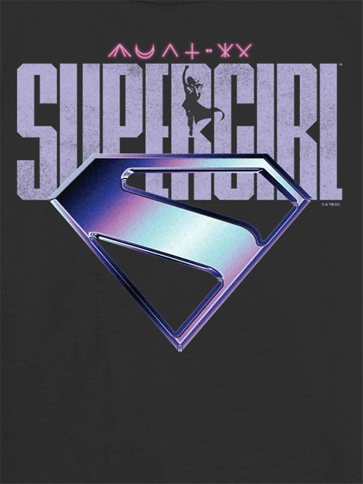 Image number 3 showing, Kids Supergirl Purple Logo Graphic T-Shirt
