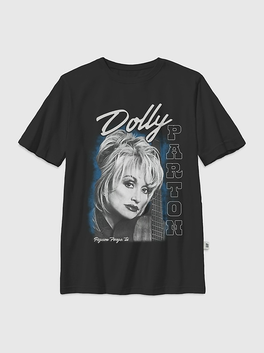 Image number 1 showing, Kids Dolly Parton Guitar Portrait Oversized Graphic T-Shirt