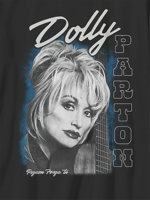 Image number 3 showing, Kids Dolly Parton Guitar Portrait Oversized Graphic T-Shirt