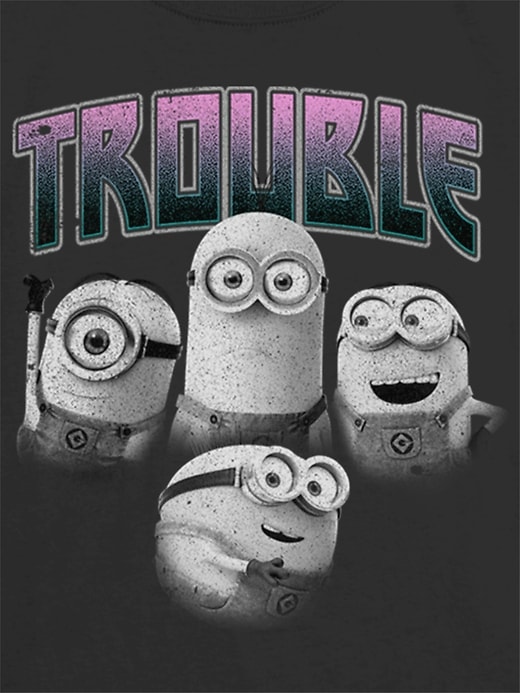 Image number 3 showing, Kids Minions Trouble Graphic T-Shirt