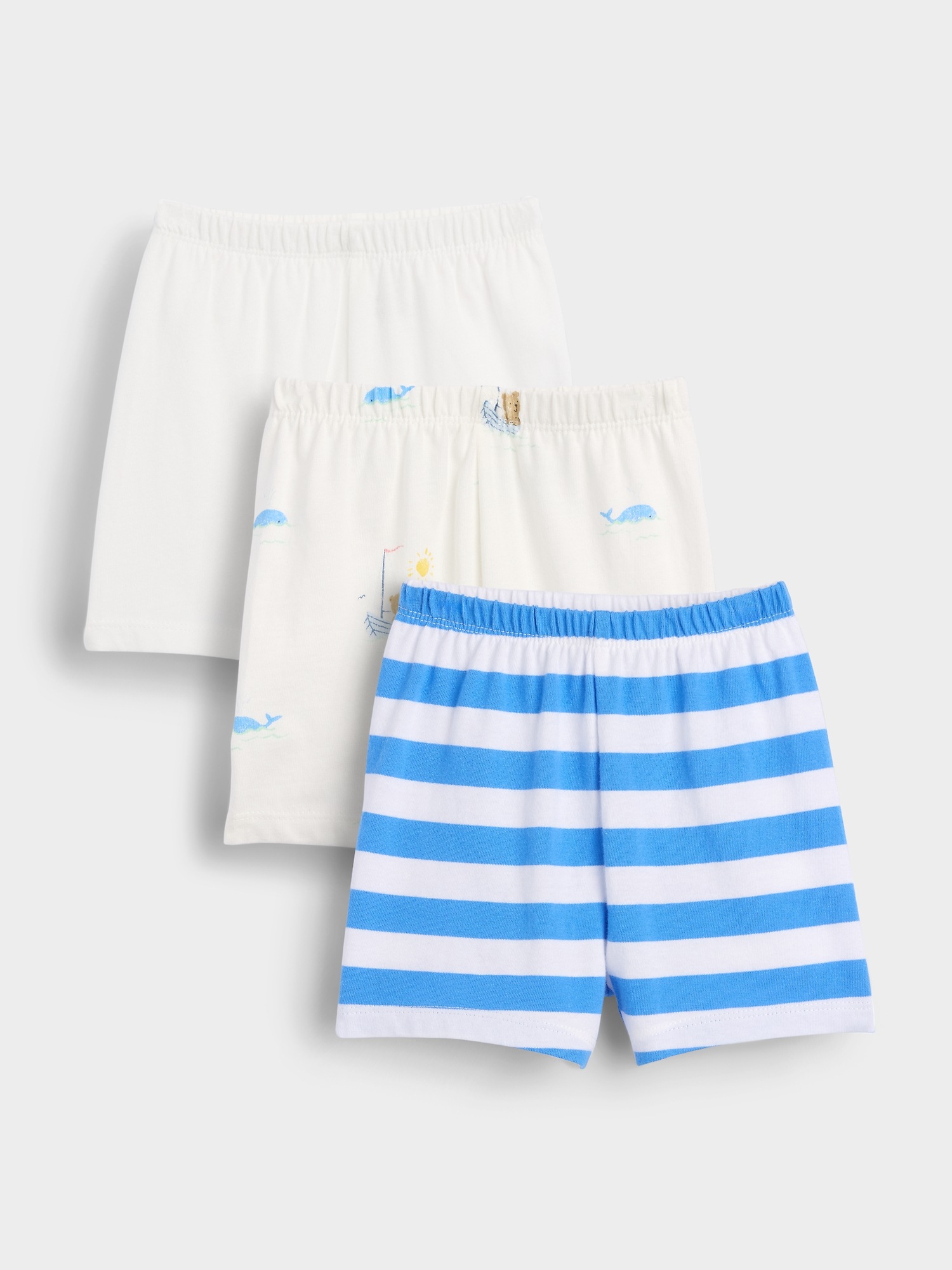 Детские шорты Gap Baby First Favorites Organic Cotton Pull-On Shorts (3-Pack)