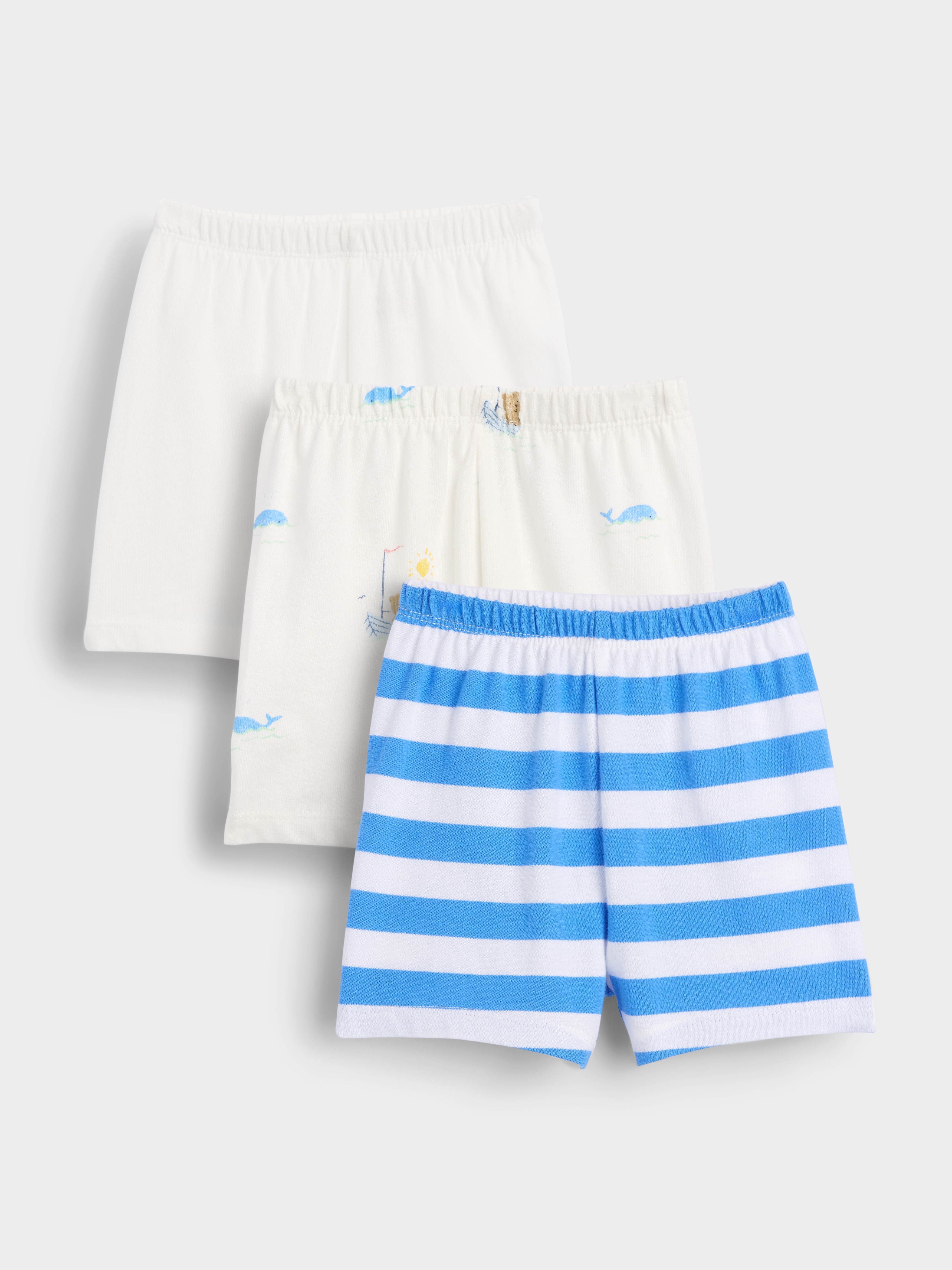 Baby First Favorites Organic Cotton Pull-On Shorts (3-Pack)