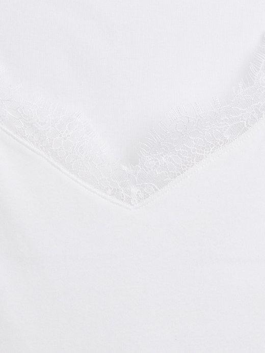 Image number 4 showing, Modern Lace-Trim Crop Top